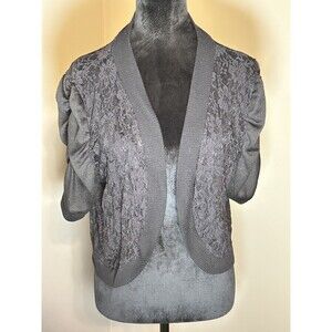 Allison Brittney Shrug Sweater Plus 2XL Lace Gothic Emo Pink Rock Classy C5